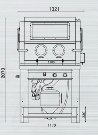 Sableuse à armoire haute pression 990L