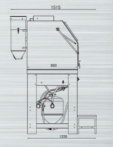 Sableuse à armoire haute pression 990L